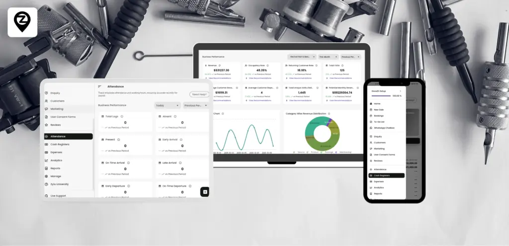 Zylu tattoo studio software